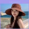 Polyester Summer Wide Brim Fisherman Hat For Men And Women Sun Protection And Breathability