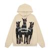 Cross-border Trendy Brand REPRESENT Doberman Hound Washing Water Old High Street Retro Hooded Sweater Men's and Women's Hoodie Jacket