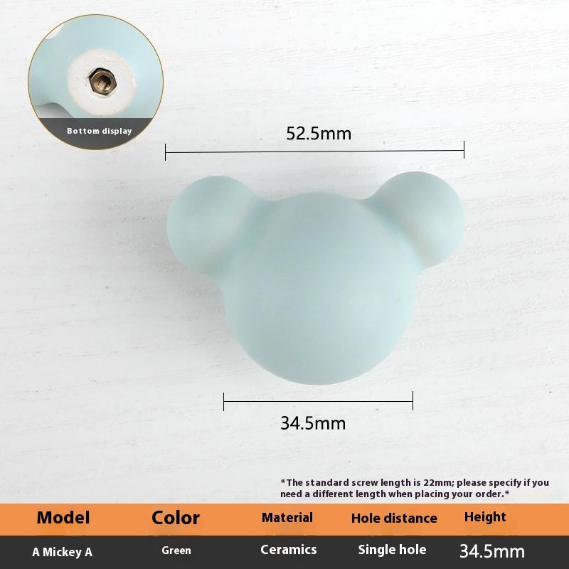 Keramik Schrankgriffe im nordischen Stil für Kinderzimmer, Macaron-farbenfrohe runde Schubladenknöpfe und -griffe, Möbelgriffe für Kinder