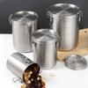 with Scale Stainless Steel Storage Tank Leak-Proof Grains Sealed Bucket  Cereal