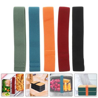 4 Stück/5 Stück Elastische Bento-Riemen Befestigungsseil Für Lunchbox Bento Lebensmittelbehälter Bänder Verstellbare Hohe Dehnbarkeit Lunchbox-Riemen Seile