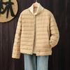 Light down jacket women's liner short round neck inner and outer wear thin women's clothing portable collarless jacket