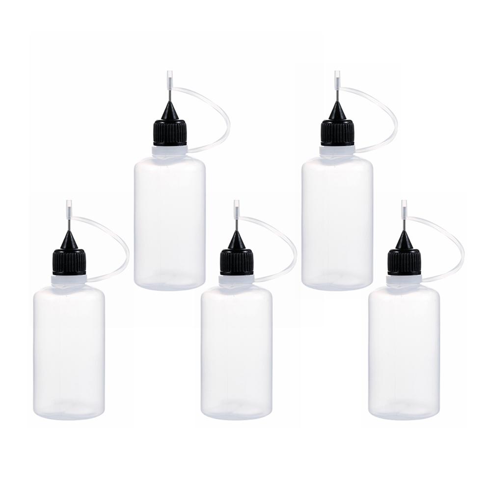 5pcs 5/10/20/30/50/100ML DIY Scrapbooking Paper Craft Tool Glue Applicator Needle Squeeze Bottle for Paper Quilling DIY Tool