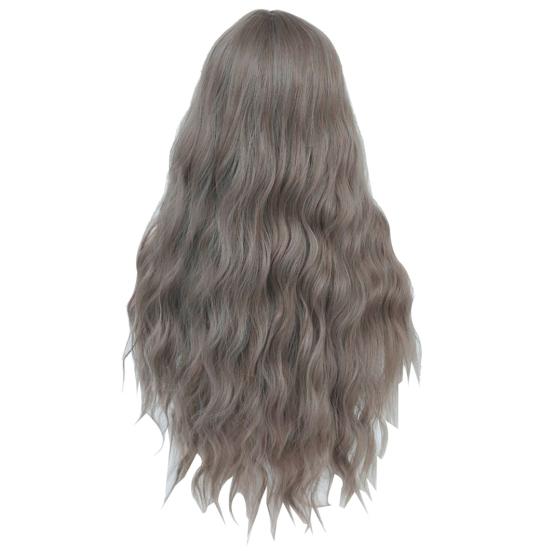 

Парик с челкой, длинные вьющиеся волосы для косплея, высокая температура для вечеринки