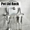 Scaffali portaoggetti da parete in acciaio inossidabile 304 Porta coperchi per pentole Gancio per utensili Accessori per gadget da cucina