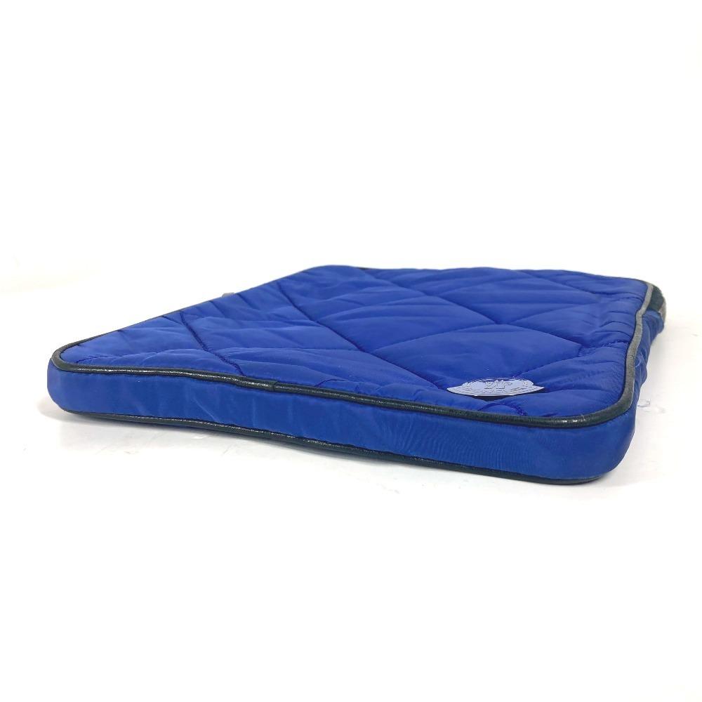 MONCLER logo tablet case Clutch bag Pouch Nylon blue/Black