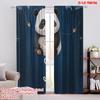 2pcs,2D Plane Printing Curtains&Window Treatment Panda Dreams 100% Polyester (without Rod) Outdoor Decorations Use for Bedroom,