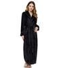 Unisex Thickened Flannel Bathrobe – Autumn/Winter Coral Fleece Pajamas, Plus Size