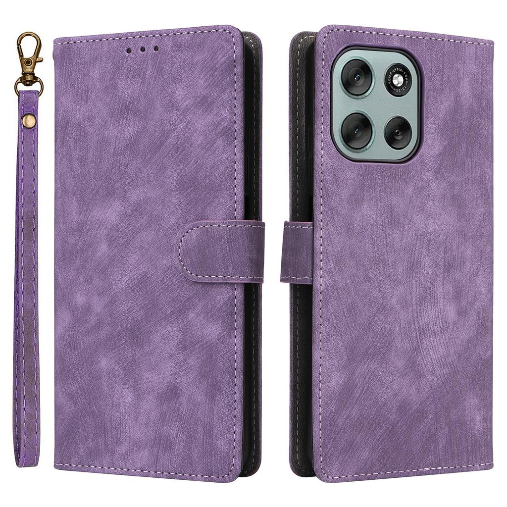 For Motorola Moto G56 5G Case Wallet RFID Blocking PU Leather Phone Cover Stand with Strap