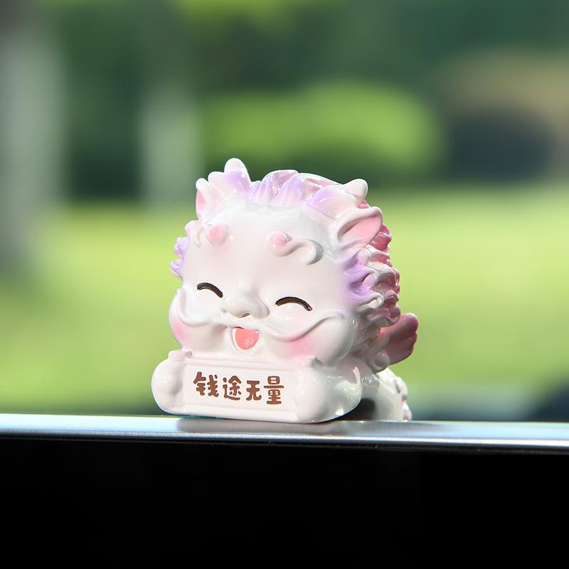 

Papapa Jufu Little Fox Spirit Figurine, Cute Golden-Grubbing Beast Car Decoration, Miniature Doll for Table Decoration Bright future розовый