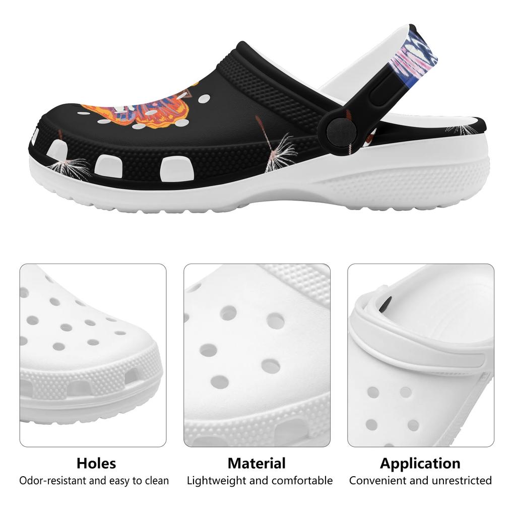 Fashion Printed EVA Slip On Clogs for Women Men Lightweight Soft Casual Shoes Soft Sole Summer Sandals Indoor Outdoor Wear