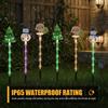 Ground Inserted Christmas Decorative Lights Waterproof LED Outdoor Solar Lights for Walkway Yard Lawn Porch Holiday Decor