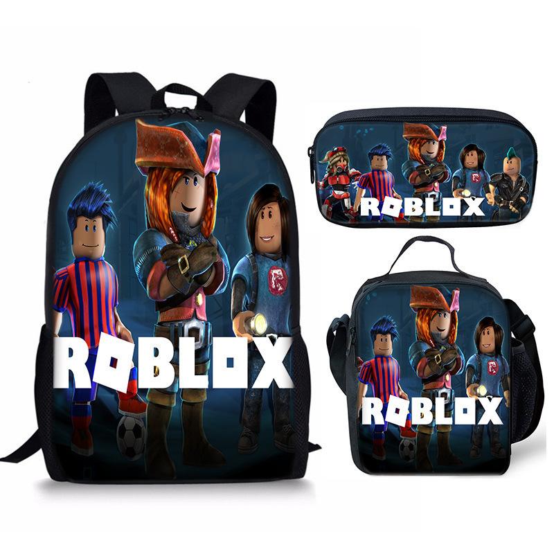 Student Schoolbag, Primary And Secondary School Student Backpack, Large Capacity, Cartoon Backpack, Satchel, Pencil Case, Three-Piece Set.