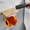 Toilet Paper Holder for Bathroom Solid Brass and Superior Hotel Style Tissue Roll Holder with Cell Phone Storage Gold Finish