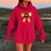 Women's Long-sleeved  Oversized Dropped Shoulder Sleeves Women's Hooded Halloween Print Plush Sweatshirt