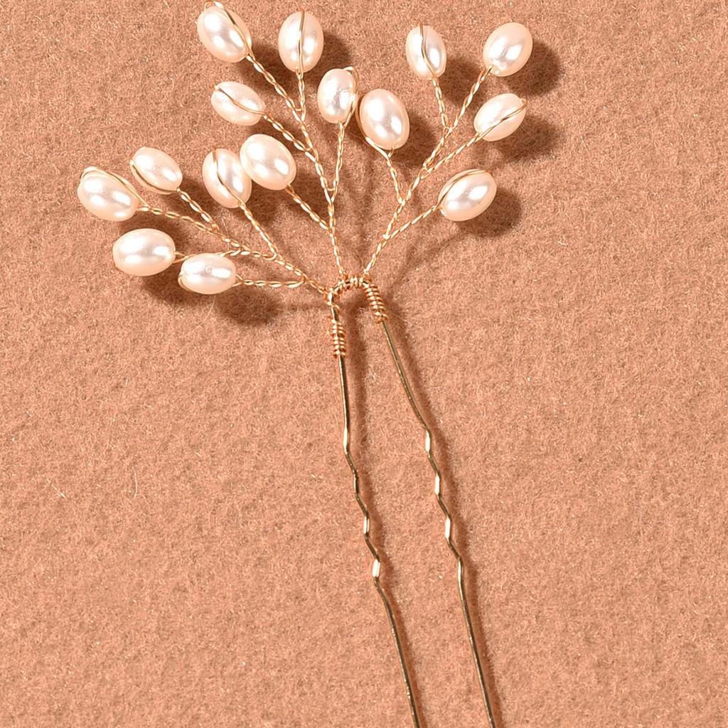 3Pcs Pearls Wedding Bridal Hair Pins Anti-slip Stable Grip Wedding Bridal Headdress for Friends Girlfriend Wife Novel Gift