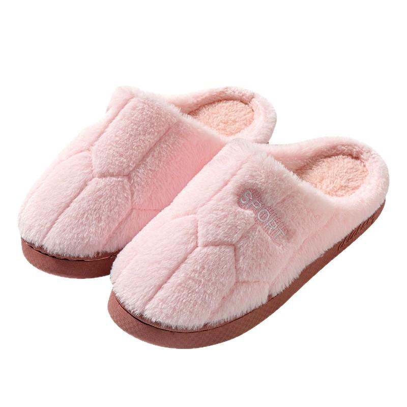 Thickened Plush Cotton Shoes, Anti-slip, Silent Indoor Warm Slippers