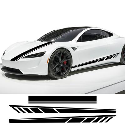 3Pcs Car Hood Body Vinyl Stickers Racing Style Set Decor Auto Modification Decals for Tesla Model 3 Y X S Car Tuning Accessories