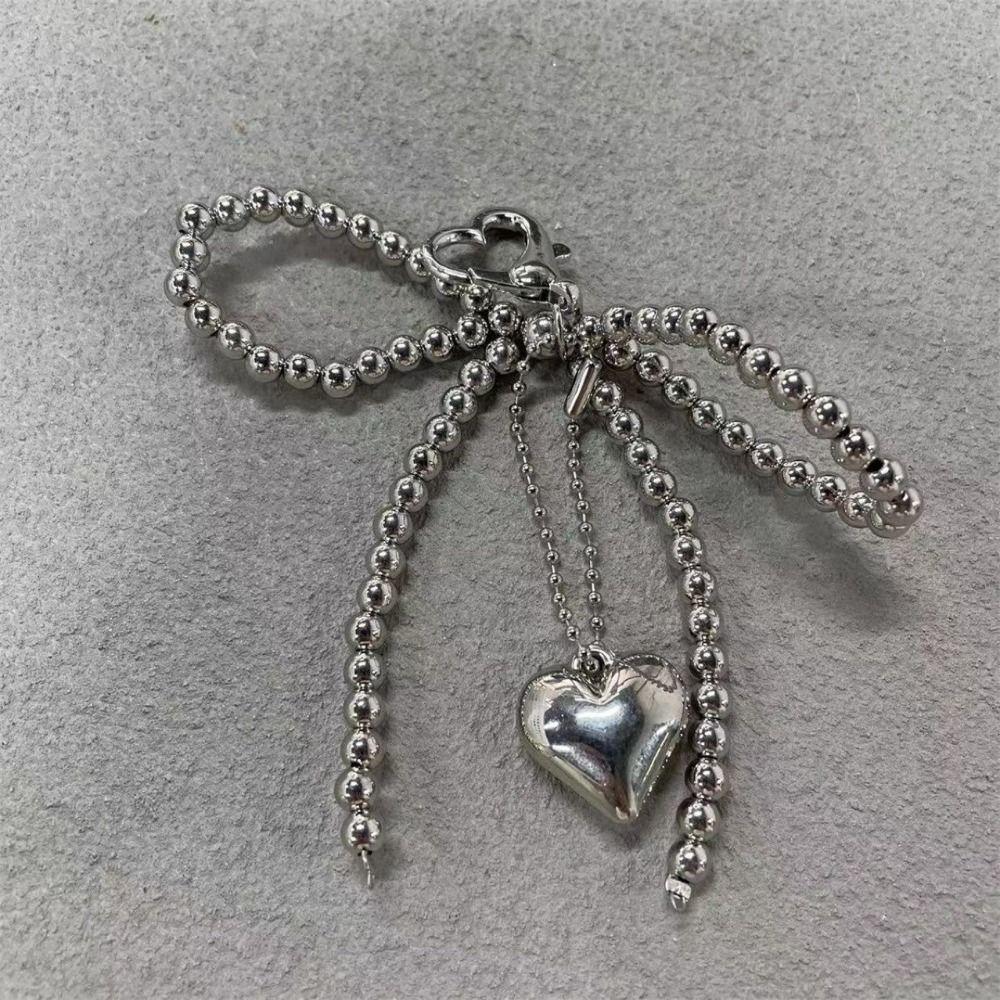 Phone Charms Heart Phone Chains Bag Pendant Pearl Bow Phone Charms Pendant  Bag Ornaments