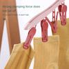 1PC Multifunction Windproof Drying Rack with 8 Clips Ideal for Clothes Underwear Socks Vibrant Candy-Colored Plastic Hanger