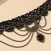 Retro Lace Clavicle Chain Gothic Style Personality Accessories Lace Pendant Necklace Female Clavicle Chain