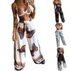 2025 Sommer Damen Europäischer & Amerikanischer Print Bandeau Weite Hosen Zweiteiliges Set