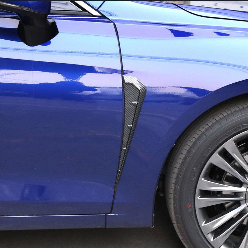 1 Pair Car Mudguard Side Air Outlet Sticker Trim Simulation Shark Gills Hood Leaf Board Cover Modified Parts