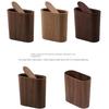 Solid Wood Paper Basket Nordic Wooden Trash Can Large-capacity with Lid Kitchen Trash Can Creative Kitchen Storage Supplies