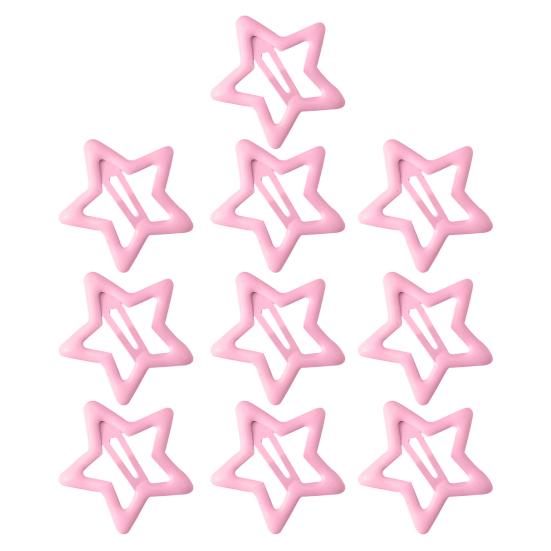 10Pcs Girl Hairpin Versatile Star-Shaped BB Clips Macaron Color Small Hair Pins Stable Hold Hair Accessories