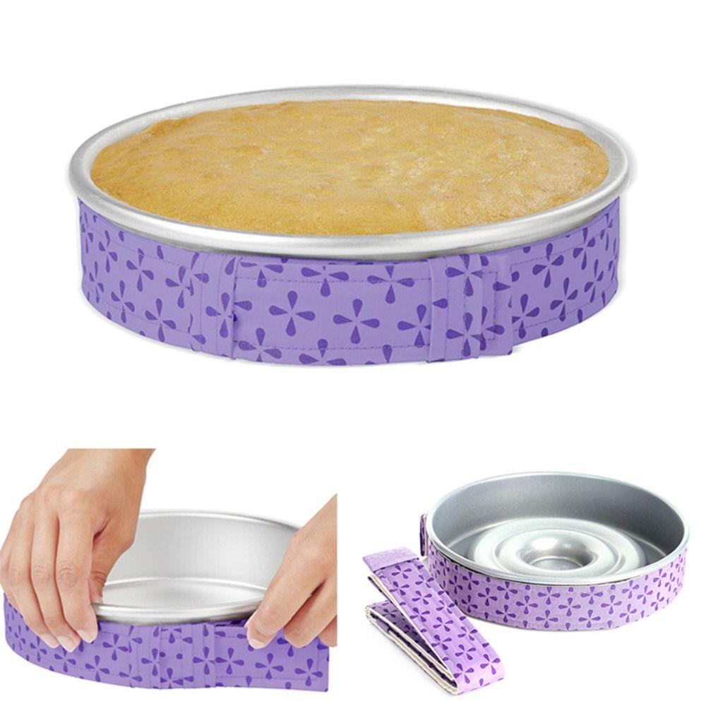 2/4Pcs Purple Baking Tray Protection Strap Cloth Bake Strip Belt Cake Pan Strips  Kitchen Gadgets