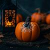 Handicraft Halloween Pumpkin Figurine Model Spider Web Pumpkin Statue  Festival Decor