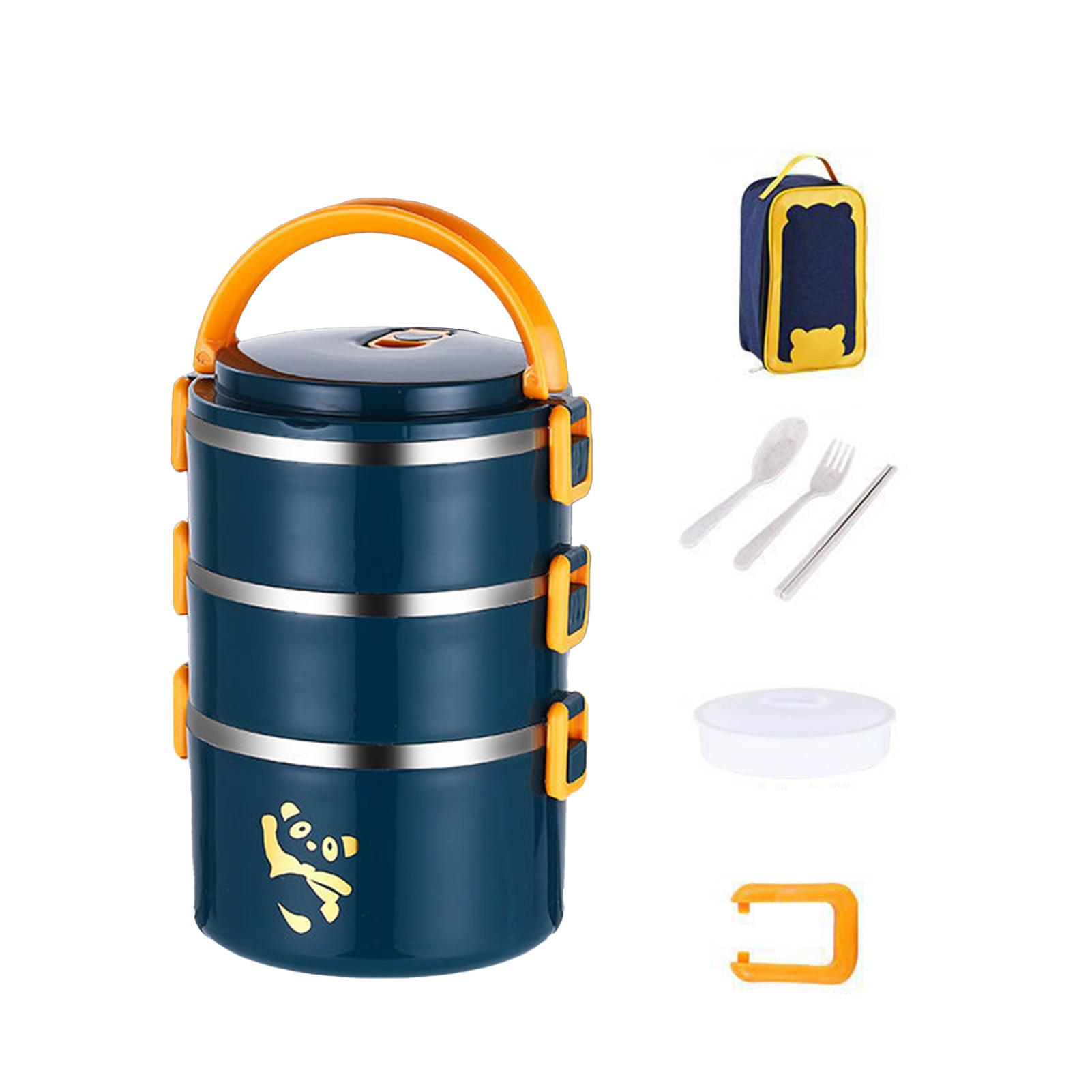 

Складные ланч-боксы, герметичные, из нержавеющей стали, термобоксы с ланч-боксами с сумкой для студентов и офисных работников