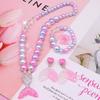 Mädchen Kleine Meerjungfrau Party Zubehör Halskette Ring Ohrring Armband Kinder Spielzeug Kinder Geburtstag Geschenk Magie Pailletten Geldbörse Stirnband