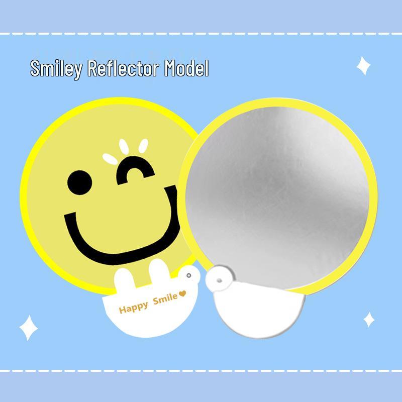 

Chinese Style Foldable Fan with Smiling Face Design and Fill Light - Portable Summer Fabric Fan with Logo Print