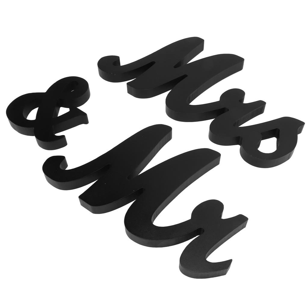 Letter Decoration Wooden Mr and Mrs Sign Unique Design Density Board Alphabet Decorative Ornaments