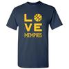 Memphis Love Basketball - Sportteam Heimatstadt Stolz T-Shirt - Marineblau