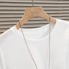 Damen-T-Shirt mit Spitzen-Patchwork, kurzärmelig