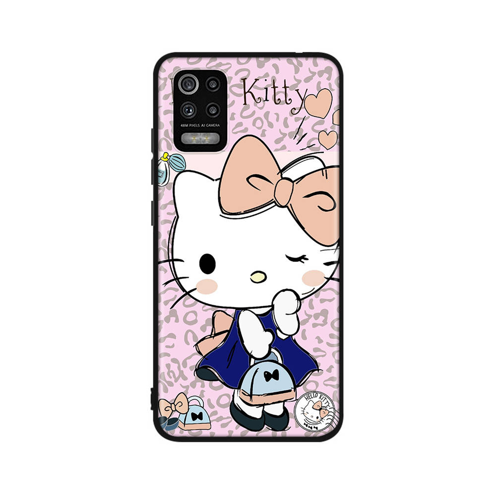 KT59 Hello Kitty Girl Case for Samsung A04 A14 A23 A34 A54 M23 M33 M52 M53 Realme 10 9 C30S C35 C55 VIVO Y02S Y21 Y33S Y51 X80 Pro Clear Cover