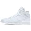New JORDAN 1 Mid White/Pure Platinum 554724-104