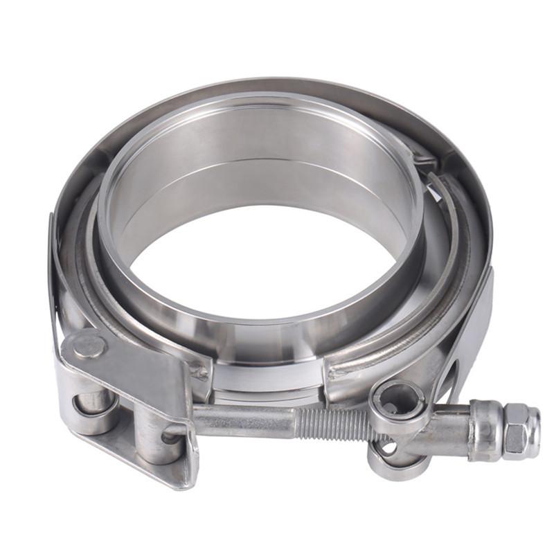 Stainless Steel  2.5  3  4  Quick release V Band Clamp 63mm 76mm Turbo Exhaust Pipe Vband Clamp Male Female Flange V Clamp Kits 38mm 1.5 inch