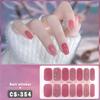 1 Sheet Gel Nail Strip UV Free Easy Apply Remove Self-adhesive Nail Sticker Long Lasting Waterproof Quality Glitter Solid Color Decorative Nail Wrap