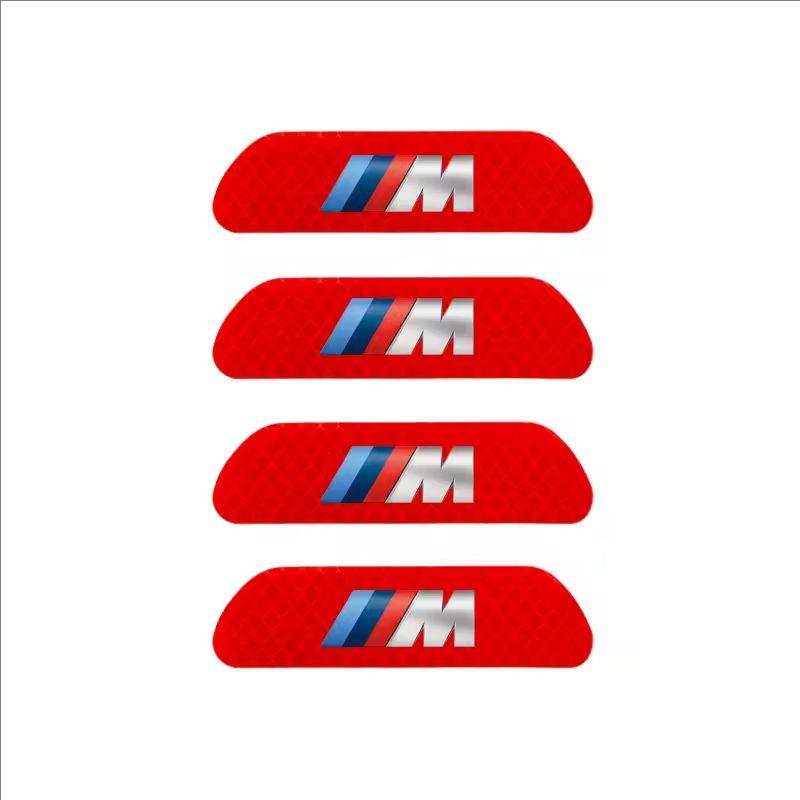 4Pcs Car Door Sticker Safety Warning Reflective Mark For BMW G80 G06 G07 G42 G14 G15 G16 F82 X1 X3 X5 X7 M1 M2 M3 M4 M5 M6 M7 YL6