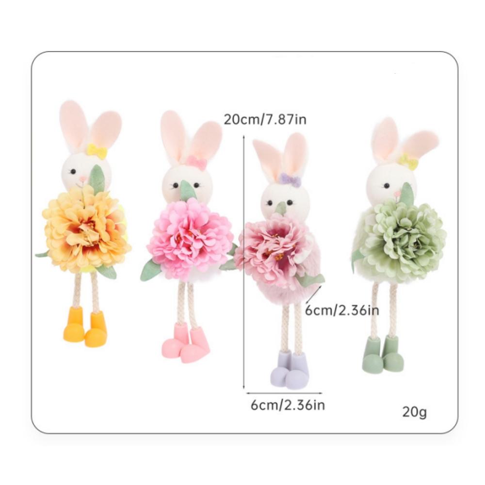 Easter Bunny Decoration Easter Rabbit With Flower Hanging Pendant Holiday Spring Party Home Garden Decorations Ornaments Gifts
