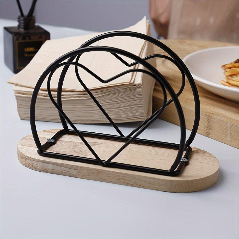 Nordic Style Tissue Storage Rack Space-Saving Paper Towel Container Vertical Napkin Dispenser  Home