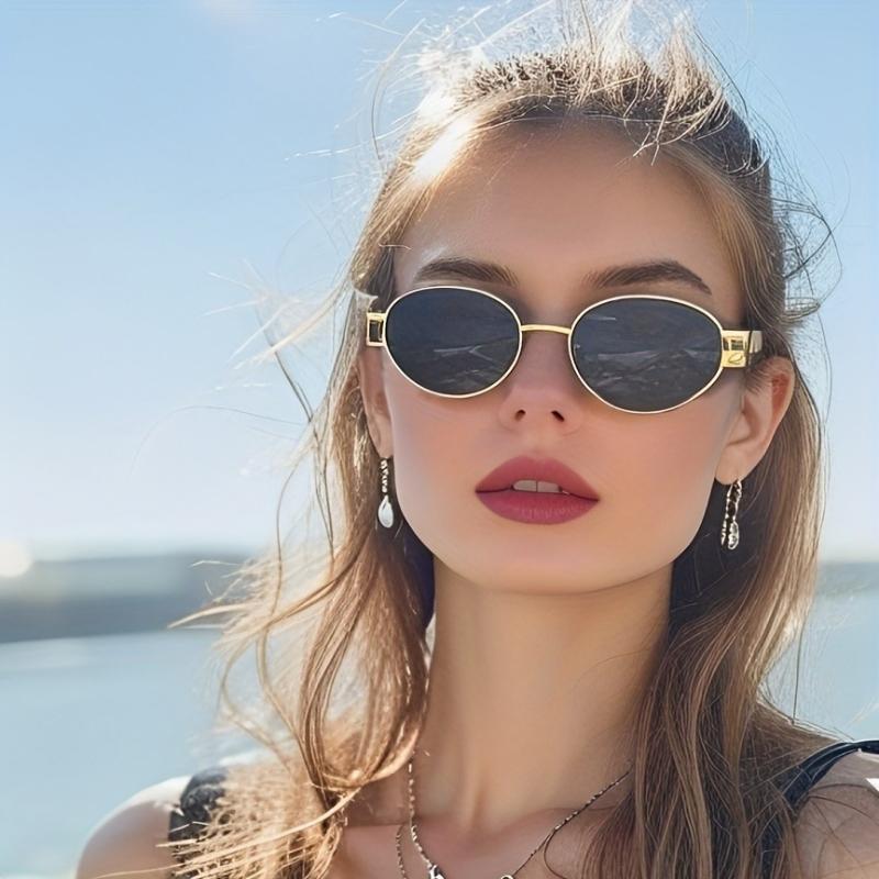 3PCS Women's Retro Light Luxury Fashionable Metal Oval Frame Suitable for Daily Leisure Valentine's Day Gifts for Family