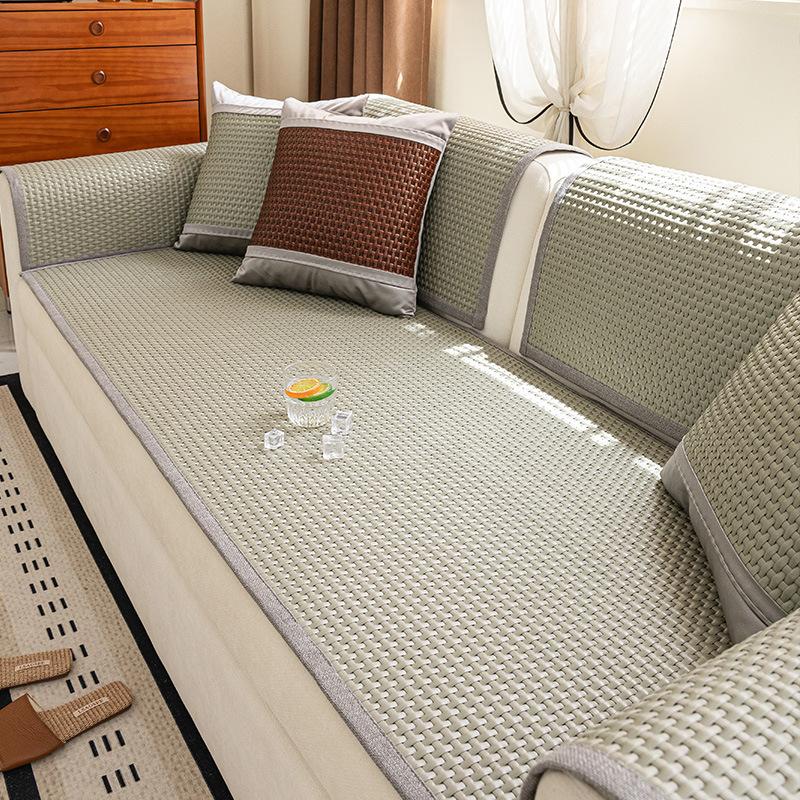 Chinese Summer Rattan Mat Sofa Cushion Non-Slip  New Sofa Mat Seat Cushion Advanced Feeling Ice Silk Cover Cloth Towel
