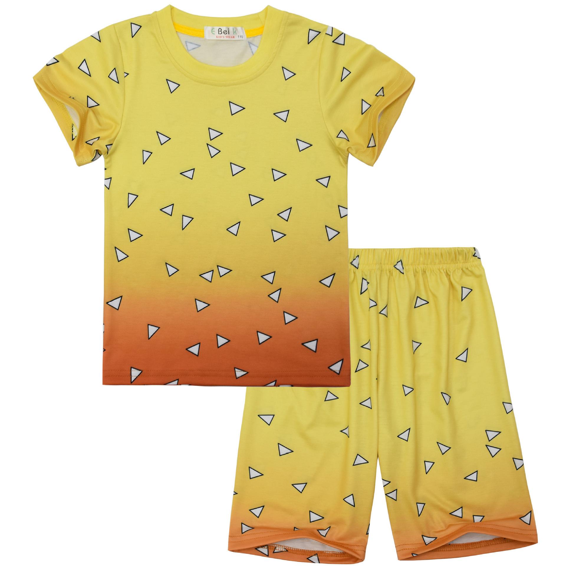 

Riman, Periphery, Digital Printing Medium And Older Children S Loungewear Set, Short-Sleeved Two-Piece Pajama Pants 817 120