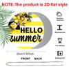 2D Flat Retro Round Aluminum Wall Panel, Multi-Size Fresh Summer Decor, Indoor Outdoor Hanging Art for Home Cafe Bar, Keepsake Gift