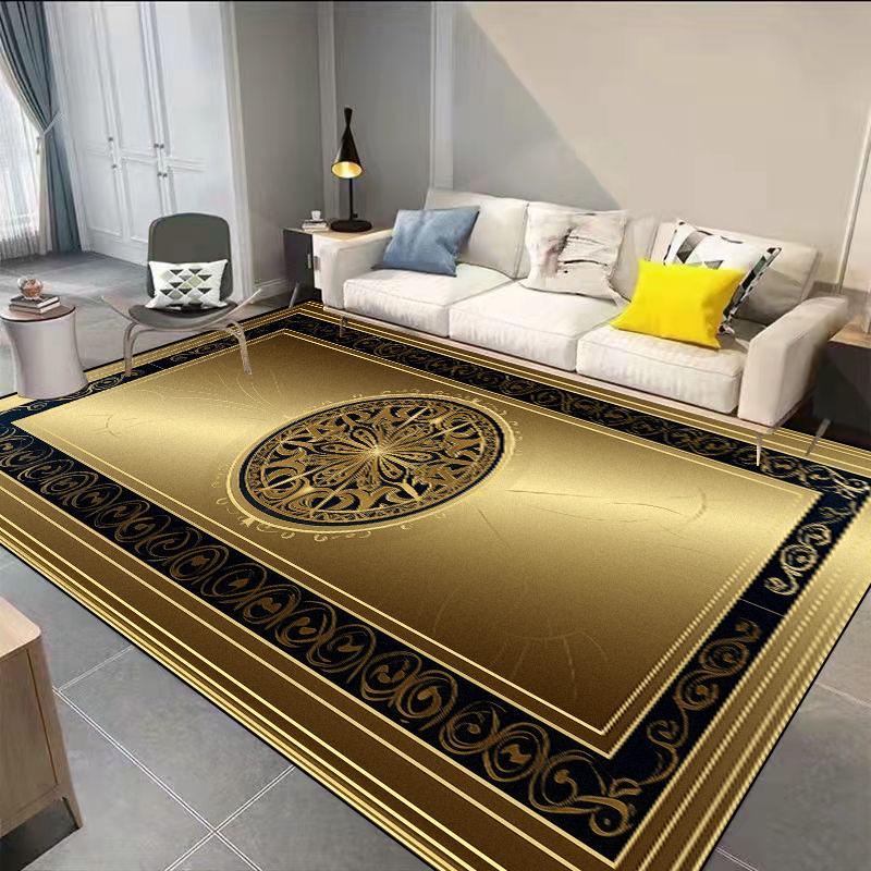 Χρυσό Διακοσμητικό Χαλί για Σαλόνι Πολυτελές Ξενοδοχειακό Χολ Περιοχή Καναπέ Αντιολισθητικό Πατάκι Δαπέδου Διακοσμητικό Χαλί για Σπίτι Υπνοδωμάτιο Γκαρνταρόμπα Είσοδο