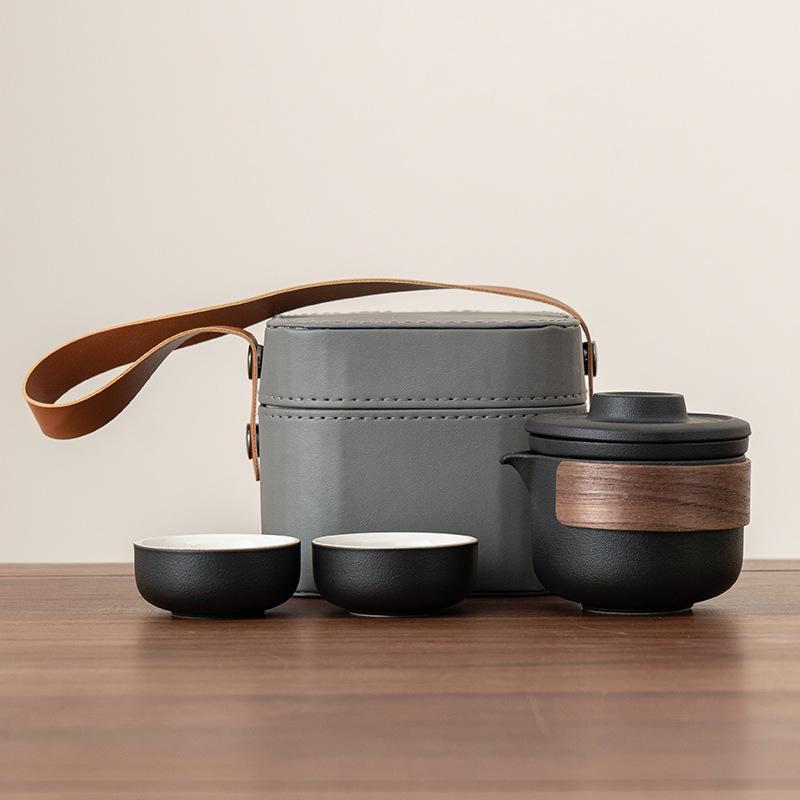 Portable Travel Teaware Sets Kung Fu Tea Maker Kuaike Cup Outdoor Portable Mini Luxury Holiday Gift Tea Set
